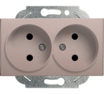 2-ая розетка Panasonic модуль, б/з бронза KarrePlus WKTT0204-2BR