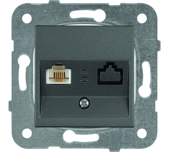 TF розетка Panasonic модуль, темно-серый KarrePlus WKTT0402-2DG 1
