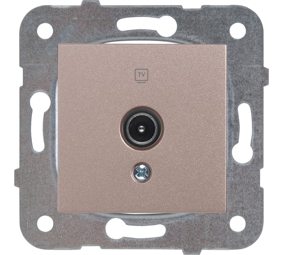 TV розетка Panasonic модуль, концевая, бронза Karre Plus WKTT0451-2BR 1