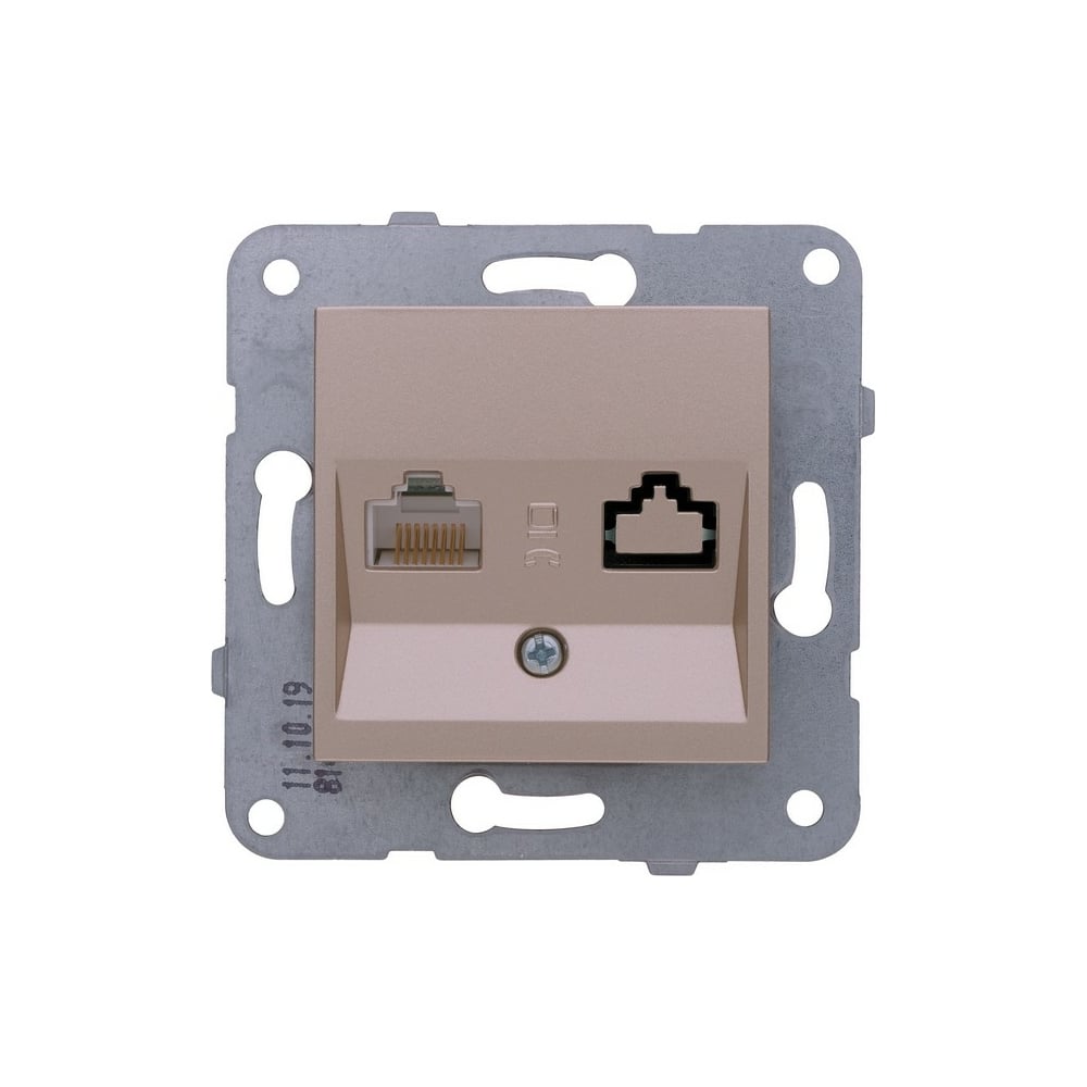 Компьютерная розетка Panasonic модуль, RJ45, категория 5e, бронза Karre ...