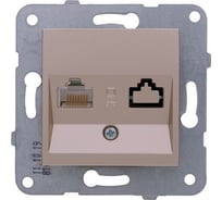 Компьютерная розетка Panasonic модуль, RJ45, категория 5e, бронза Karre Plus Pan WKTT0404-2BR