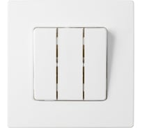 3-клавишный выключатель BYLECTRICA скрытая установка, серия МАСТЕР, белый, С0510-2003