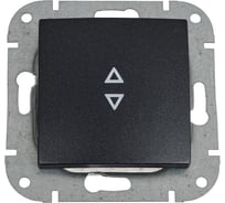 Механизм 1-клавишного выключателя Bylectrica скрытая установка, 10А, проходной, серия УЮТ, С610-553 графит