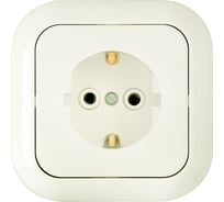 Розетка Bylectrica 1-местная, скрытая установка, с заземляющим контактом, серия ГАРМОНИЯ, РС16-227 бежевый