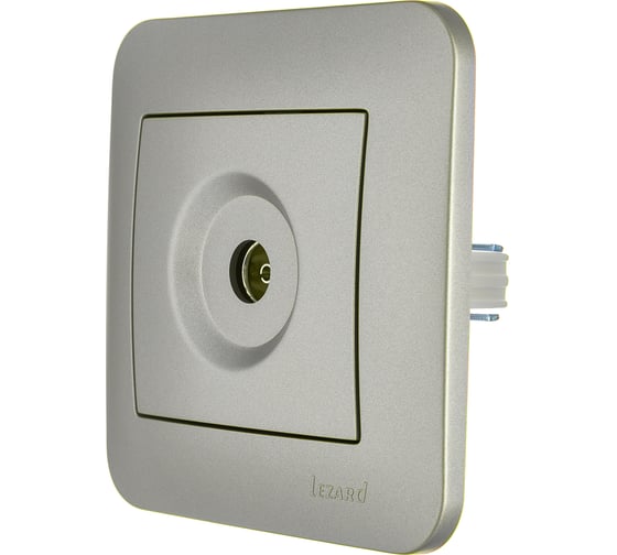 Розетка ТВ проходная Lezard ASTI платина 7081-3535-129
