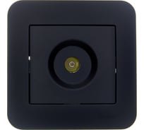 Розетка ТВ проходная Lezard ASTI чёрный бархат 7081-4242-129