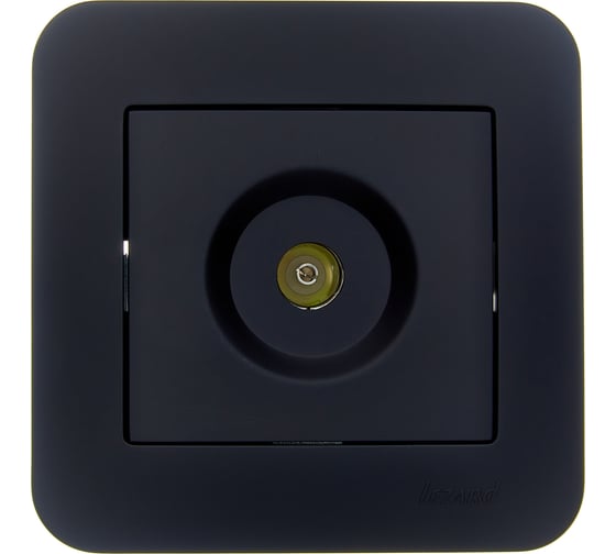 Розетка ТВ проходная Lezard ASTI чёрный бархат 7081-4242-129