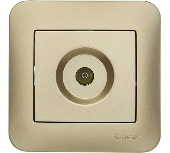 Розетка ТВ оконечная Lezard ASTI золото 7081-3636-130