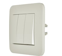Выключатель тройной Lezard ASTI крем 7081-0303-109