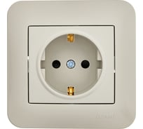 Розетка Lezard ASTI с защитой от детей ПБТ крем 7081-0303-124B