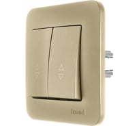Выключатель проходной двойной Lezard ASTI двойной золото 7081-3636-106