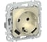 Розетка IEK FLITE 1-местная с заземлением с защитными шторками 16А с USB A+A 3,1А РСЮша11-0-ФлШ шампань FI-R14-16-U21-D31-K37 1