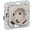 Розетка IEK FLITE 1-местная с заземлением с защитными шторками 16А с USB A+A 3,1А РСЮша11-0-ФлЛ льняной FI-R14-16-U21-D31-K88 1
