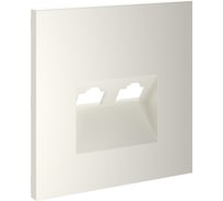 Накладка Voltum S70 для розетки компьютерной двойной RJ45+RJ45 кат.6, хлопок VLS001413