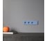 Накладка Voltum S70 для розетки с заземлением и защитными шторками, с USB A+A, деним VLS000915 5