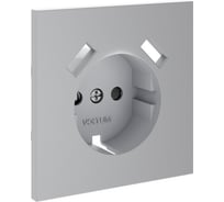 Накладка Voltum S70 для розетки с заземлением и защитными шторками, с USB A+A, серый VLS000916