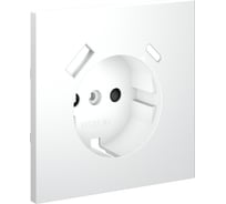 Накладка Voltum S70 для розетки с заземлением и защитными шторками, с USB A+C, белый матовый VLS001002