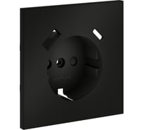Накладка Voltum S70 для розетки с заземлением и защитными шторками, с USB A+C, черный матовый VLS001008