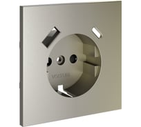 Накладка Voltum S70 для розетки с заземлением и защитными шторками, с USB A+C, шелк VLS001004