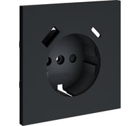 Накладка Voltum S70 для розетки с заземлением и защитными шторками, с USB A+C, графит VLS001007