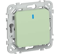 Выключатель 1-клавишный с индикацией IEK FLITE 10А ВС11-1-1-ФлФ фисташковый FI-V10-1-10-1-K93