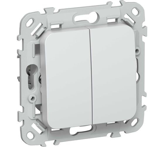 Выключатель 2-клавишный IEK FLITE 10А ВС12-1-0-ФлЖ жемчуг FI-V20-0-10-1-K36