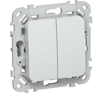 Выключатель 2-клавишный кнопочный IEK FLITE 10А ВС12-2-0-ФлЖ жемчуг FI-V24-0-10-1-K36