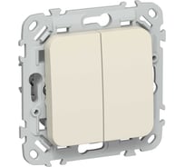 Выключатель 2-клавишный кнопочный IEK FLITE 10А ВС12-2-0-ФлСл сливочный FI-V24-0-10-1-K86