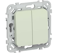 Выключатель 2-клавишный кнопочный IEK FLITE 10А ВС12-2-0-ФлП панг FI-V24-0-10-1-K92