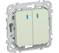 Выключатель 2-клавишный кнопочный с индикацией IEK FLITE 10А ВС12-2-1-ФлП панг FI-V24-1-10-1-K92