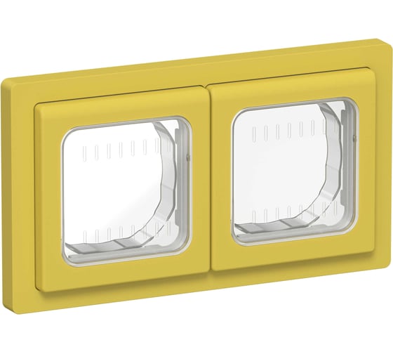 Рамка 2-местная IEK FLITE IP55 Рпро-2-55-ФлЖК желтый карри FI-M20-32-55-K44