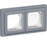 Рамка 2-местная IEK FLITE IP55 Рпро-2-55-ФлМ маренго FI-M20-32-55-K35 1