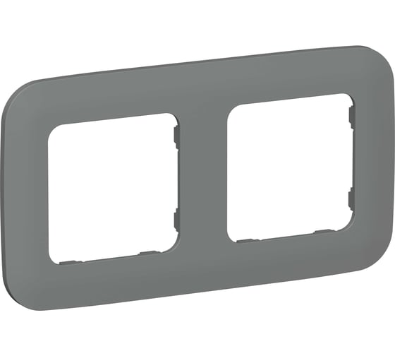 Рамка 2-местная IEK FLITE РУ-2-А-ФлМА мокрый асфальт FI-M22-31-20-K80