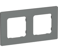 Рамка 2-местная IEK FLITE РУ-2-К-ФлМА мокрый асфальт FI-M22-32-20-K80
