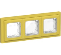 Рамка 3-местная IEK FLITE IP55 Рпро-3-55-ФлЖК желтый карри FI-M30-32-55-K44