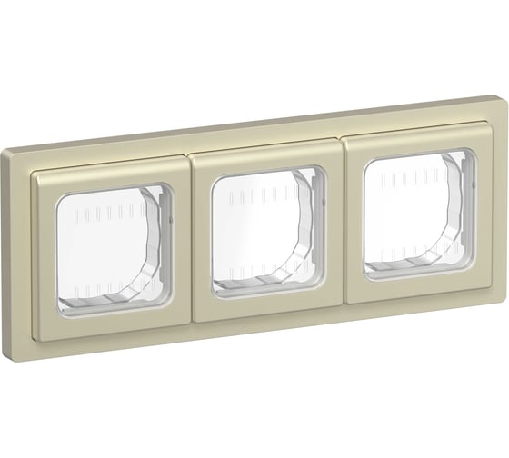 Рамка 3-местная IEK FLITE IP55 Рпро-3-55-ФлШ шампань FI-M30-32-55-K37