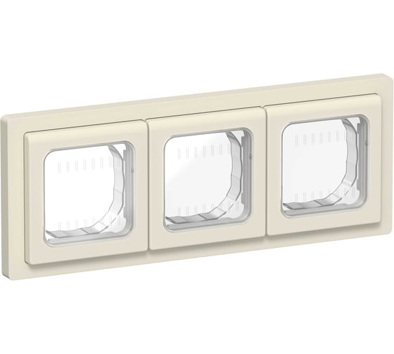 Рамка 3-местная IEK FLITE IP55 Рпро-3-55-ФлСл сливочный FI-M30-32-55-K86