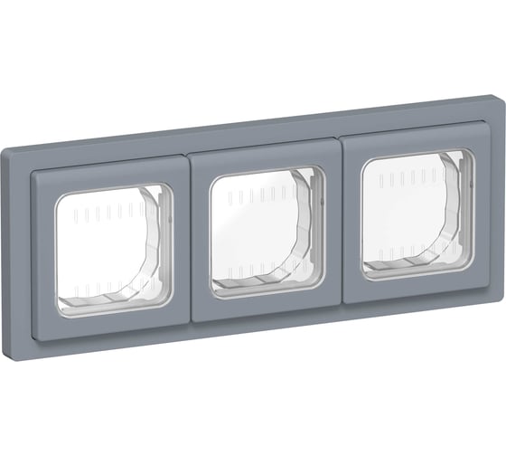Рамка 3-местная IEK FLITE IP55 Рпро-3-55-ФлМ маренго FI-M30-32-55-K35