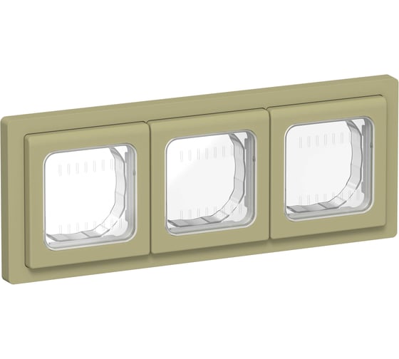 Рамка 3-местная IEK FLITE IP55 Рпро-3-55-ФлО оливковый FI-M30-32-55-K26