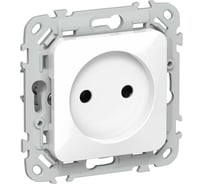 Розетка без заземления без защитных шторок IEK FLITE 10А РС01-0-ФлБ белый FI-R10-10-K01