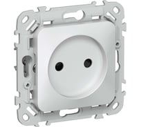 Розетка без заземления с защитными шторками IEK FLITE 10А РСш01-0-ФлЖ жемчуг FI-R13-10-K36