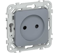 Розетка без заземления с защитными шторками IEK FLITE 10А РСш01-0-ФлМ маренго FI-R13-10-K35