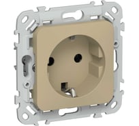 Розетка IEK FLITE с заземлением без защитных шторок 16А РС11-0-ФлХ хаки FI-R11-16-K59