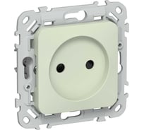 Розетка без заземления с защитными шторками IEK FLITE безвинтовое крепление 10А РСш01-1-ФлП панг FI-R13-10-1-K92