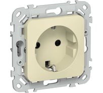 Розетка IEK FLITE с заземлением с защитными шторками 16А РСш11-0-ФлН навахо FI-R14-16-K87