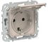 Розетка IEK FLITE с заземлением с защитными шторками и крышкой 16А IP44 РСшкр11-0-44-ФлЛ льняной FI-R16-16-44-K88 1