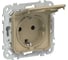 Розетка IEK FLITE с заземлением с защитными шторками и крышкой 16А IP44 РСшкр11-0-44-ФлХ хаки FI-R16-16-44-K59 1