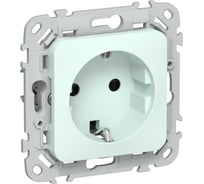 Розетка IEK FLITE с заземлением с защитными шторками 16А РСш11-0-ФлХЛ холодный лед FI-R14-16-K94