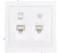 Розетка Lezard ESTET компьютер+телефон белая с модулем Cat 6 (10шт/120шт) 745-0288-144 1