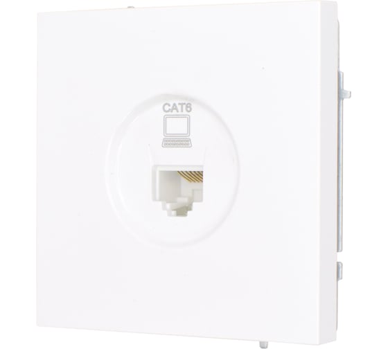 Розетка Lezard ESTET компьютерная белая cat 6 (10шт/120шт) 745-0288-140
